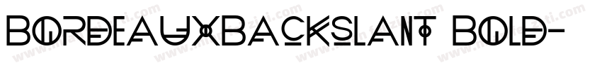 BordeauxBackslant Bold字体转换